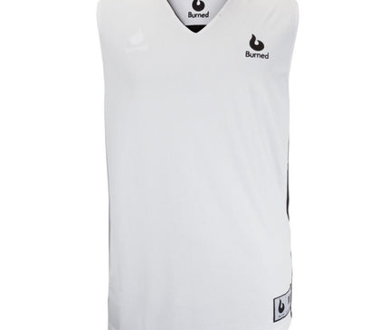 Burned Double Sided Jersey Black White