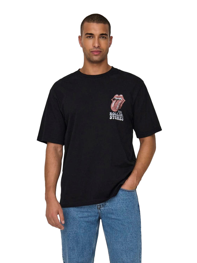 Rolling-Stones-RLX-T-shirt-Black-Model-Front