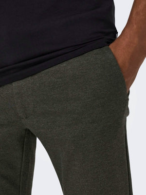 Mark Pant Herringbone Print OLive Night