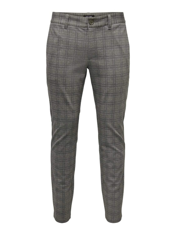 Mark Tap Check 40471 Pantalon Bleu gris clair