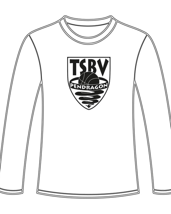 T.S.B.V. Pendragon Longsleeve Logo Zwart Wit