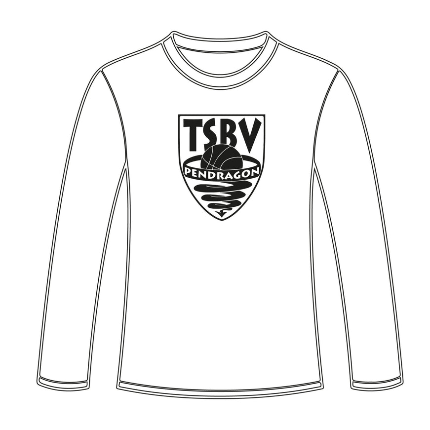 T.S.B.V. Pendragon Longsleeve Logo Zwart Wit
