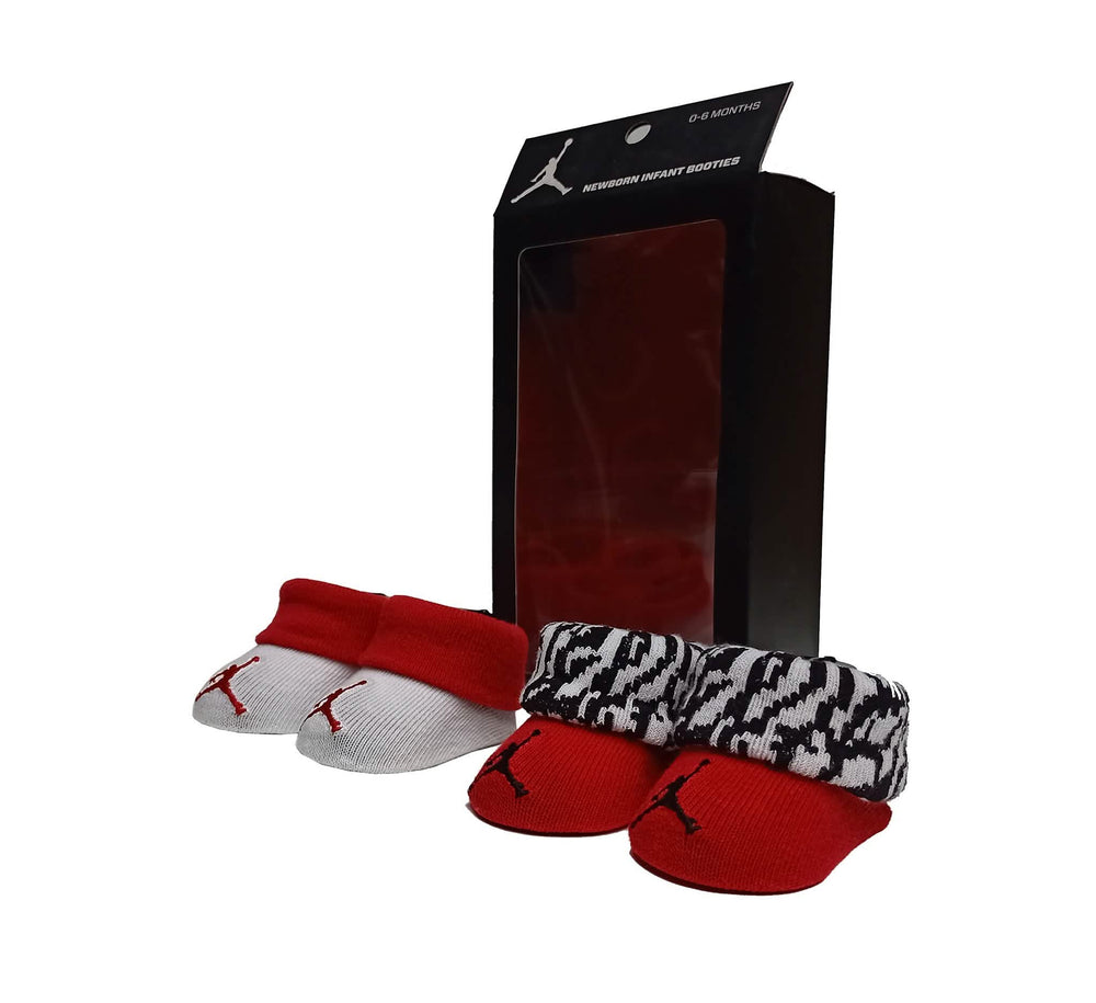 Jordan 2 Piece Infant Booties Red White