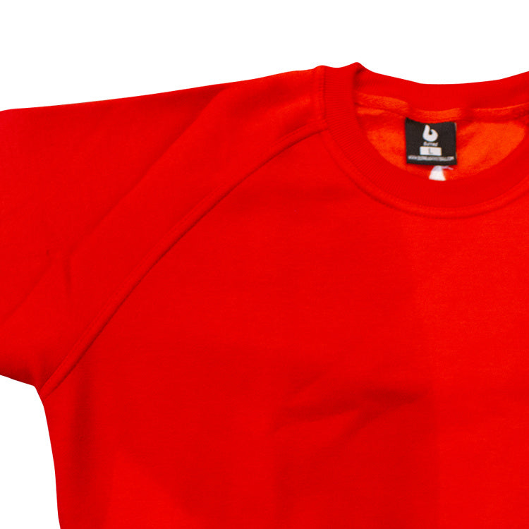 Burned Crewneck Red Raglan