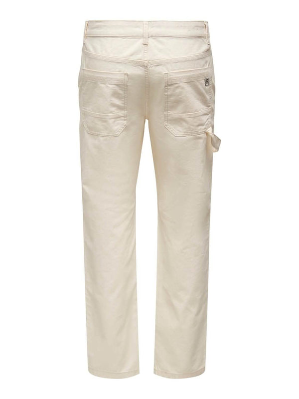 Edge Loose Workwear Pant Ecru