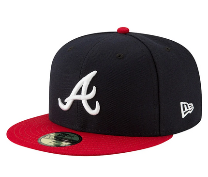 Atlanta Braves 59Fifty Fitted Cap Navy Rot