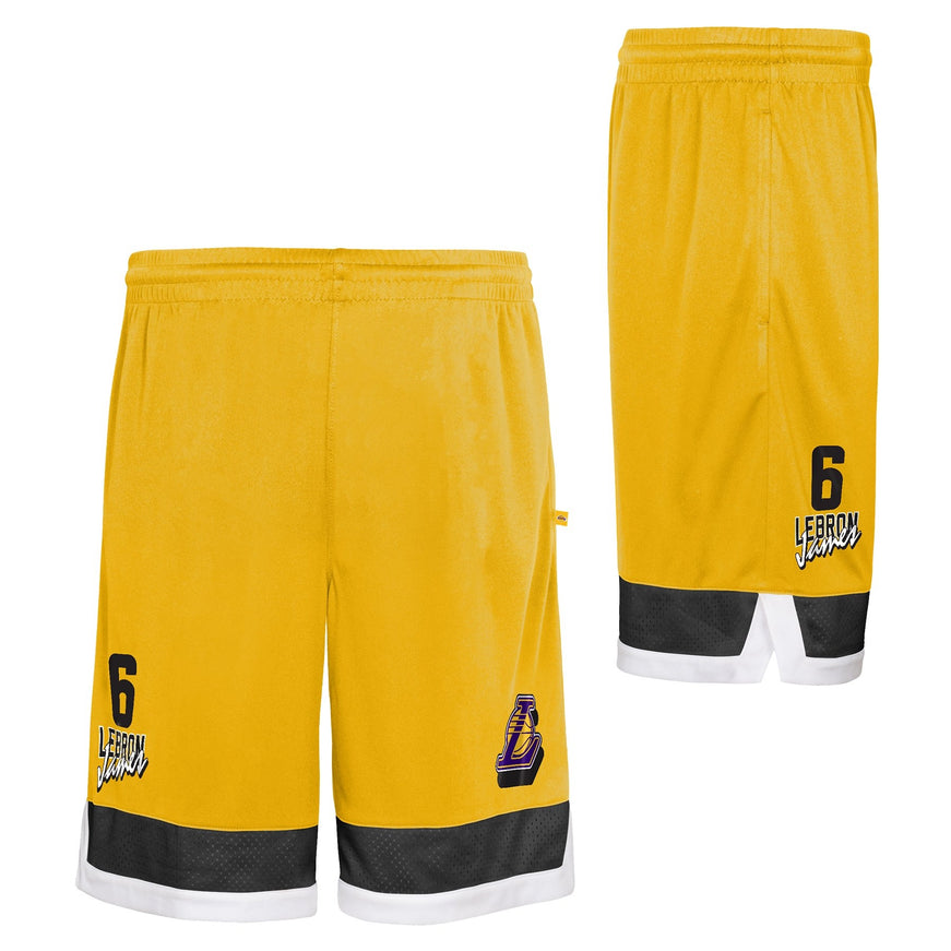 Los Angeles Lakers Lebron James Short Yellow