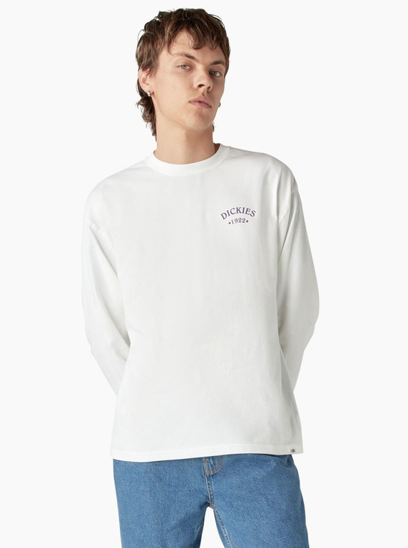 Garden Plain Longsleeve Tee White