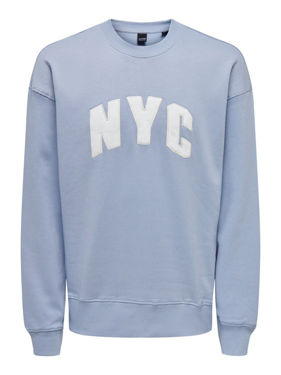 Only-&-Sons-Troy-RLX-Crewneck-Print-New-York-City-Eventide-Product-Only-Front