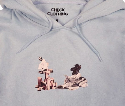 Check Clothing Daily News Hoodie Ocean Blue