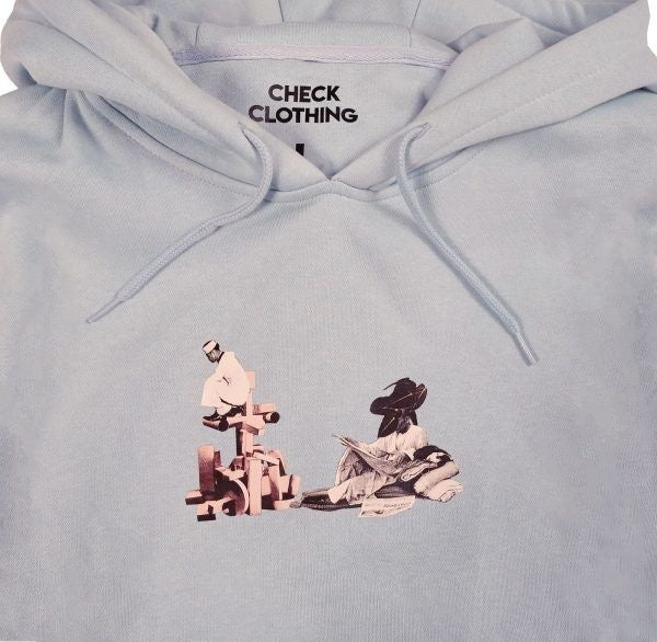 Check Clothing Daily News Hoodie Ocean Blue