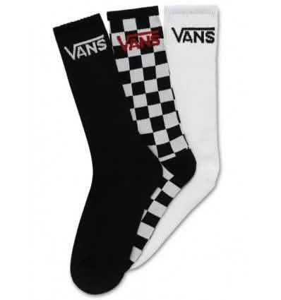 Classic Crew 3 Pack Sokken Black Checkerboard