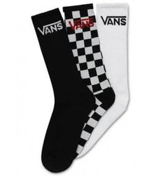 Classic Crew 3 Pack Sokken Black Checkerboard