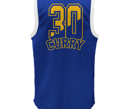 NBA Steph Curry Jersey  Blauw (Borst logo)