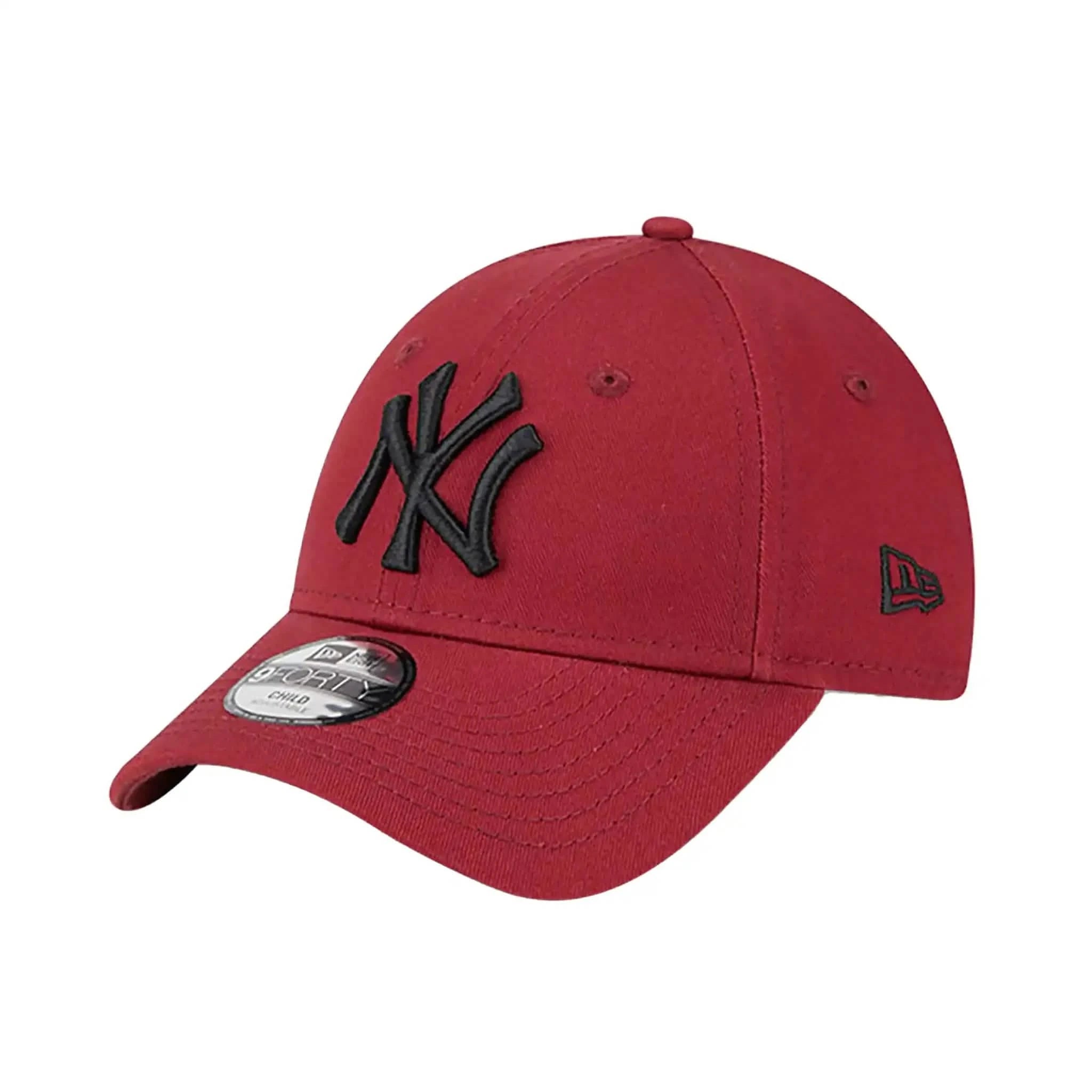 New York Yankees 9Forty Youth Cap Wine Red Black Burned Sports