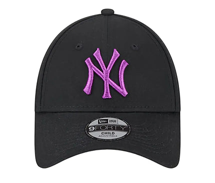 New York Yankees  9Forty Youth Cap Black Purple