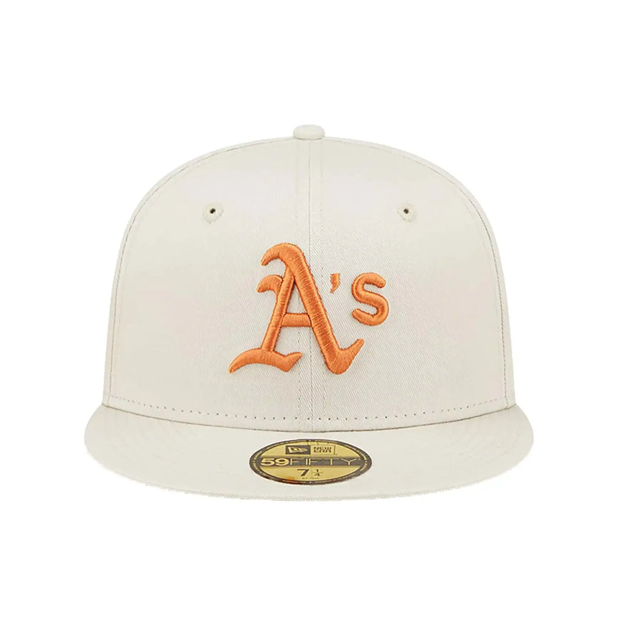 Oakland Athletics 59Fifty Fitted Cap Creme Orange