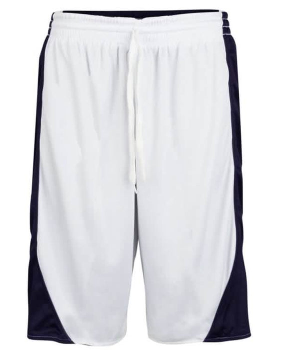 Burned Dubbelzijdig Short Donkerblauw Wit