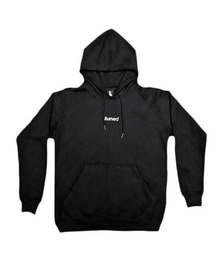 Burned Raglan Hoodie Noir