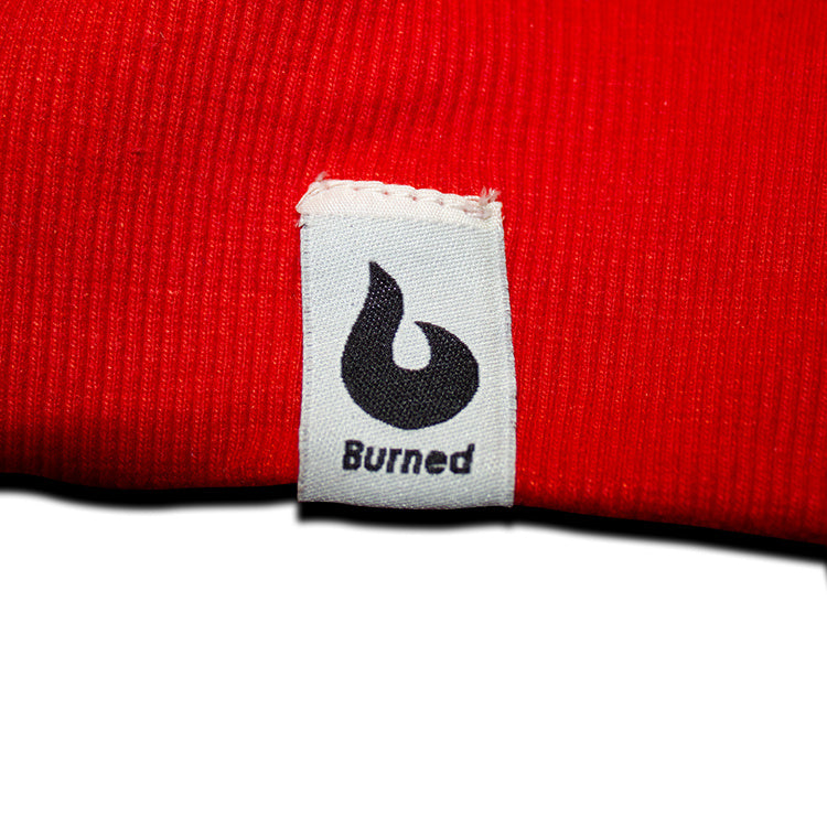 Burned Crewneck Red Raglan