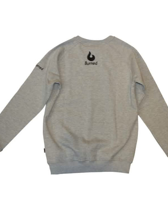 Burned grauer Raglan mit Rundhalsausschnitt