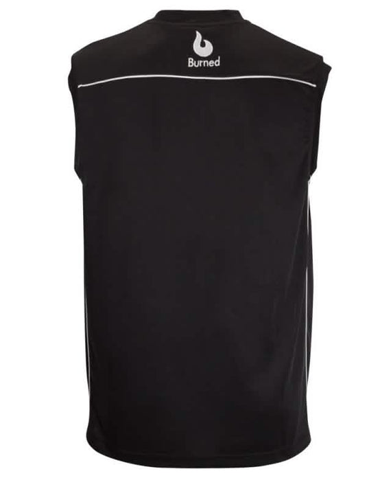 Burned Enkelzijdig Jersey Zwart